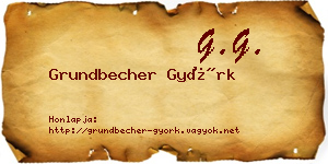 Grundbecher Györk névjegykártya